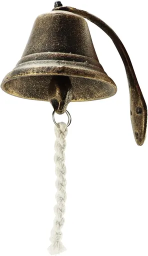 Cast Iron Vintage Hanging Bell – Loud Rustic Wall Bell for Farmhouse, Porch & Garden Entry