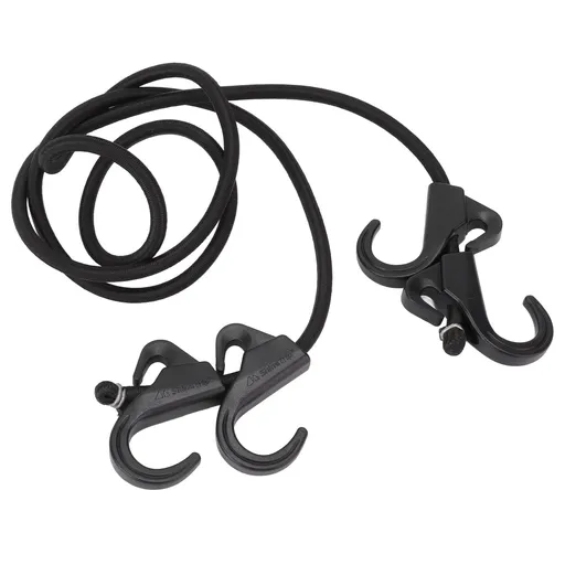 Camping Rope Strap UV Resistant POM Material Black Hooks Function Bungee Cords for Luggage Bundling