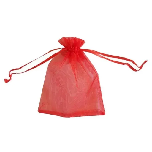 Organza Bag 50PCS Sheer Bags 13x18cm Red