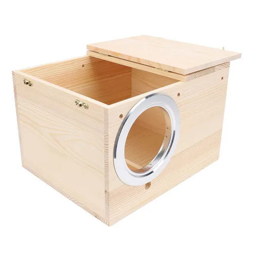 Parakeet Nesting Box Solid Wood Bird Breeding Mating Box for Cockatiel Lovebirds Budgie Canary