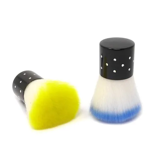 2 PCS Versatile Portable Short Handle Soft Nail Arts Dust Brush Cleaner Makeup Powder Blush Brushes