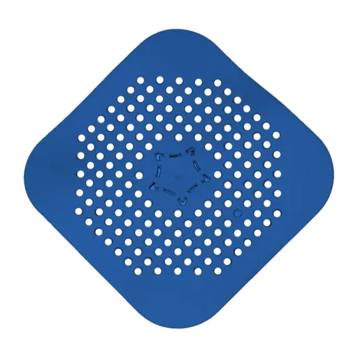 Strainers , Square Drain Cover for Shower Drain Hair Catcher Flat Silicone Plug for Bathroom and Kitchen Filter Shower Drain Flat Strainer Stopper Blue