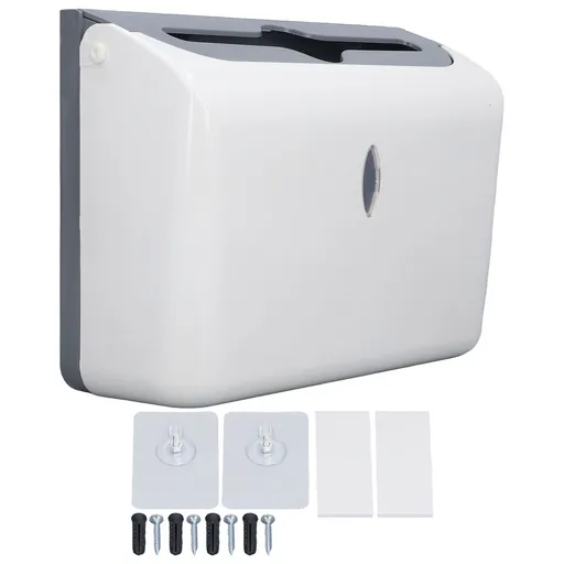 Paper Towel Dispenser Wall Mounted Safe Sturdy ABS Glossy Corner Bathroom Paper Towel Holder for Bathroom Toilet