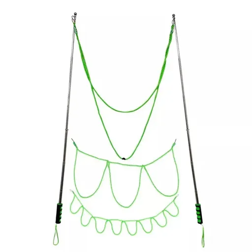 Double Pole Bubble Rope for Giant Bubble Show Outdoor Party Fun Activity - Green