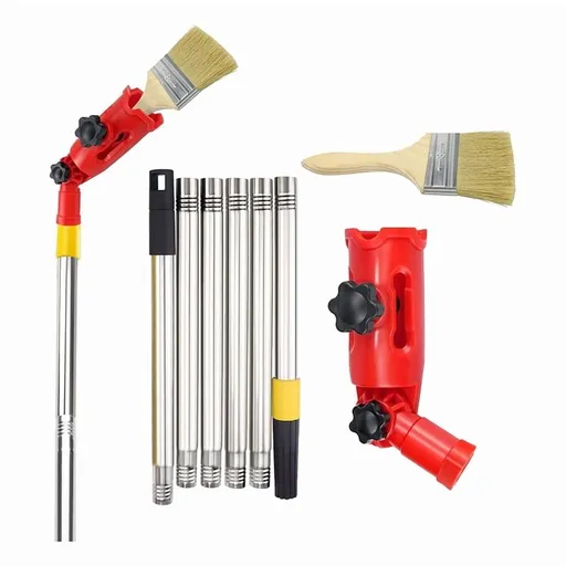 Multi-Angle Paint Brush Extension Pole Kit Handheld Paint Tool Extender Attachment Bracket Suitable for Ceiling, Window