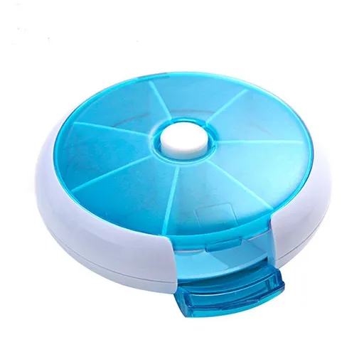 Pill Box Reverse 7 Days Pill Dispenser Weekly Medicine Case Travel Drug Case Vitamin Holder fit for home or travel