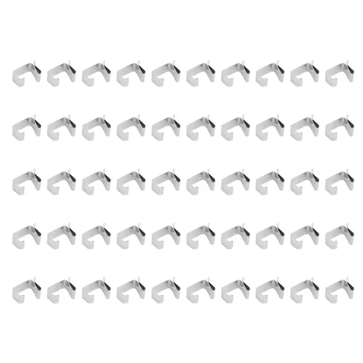50Pcs Metal Christmas Lights Gutter Hooks Stainless Steel Christmas Lights Gutter Hangers S 20x14mm