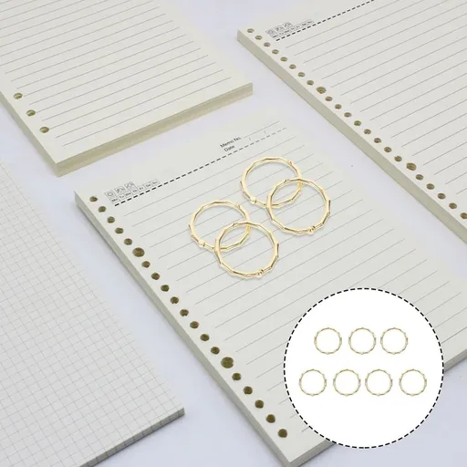 7-Piece Metal Loose Leaf Binder Set for Organizing Flashcards, Diaries, Notebooks, Circle Books, and Binding Tools