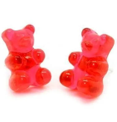 Veile Studios Gummy Bear Earrings - Red - Studs