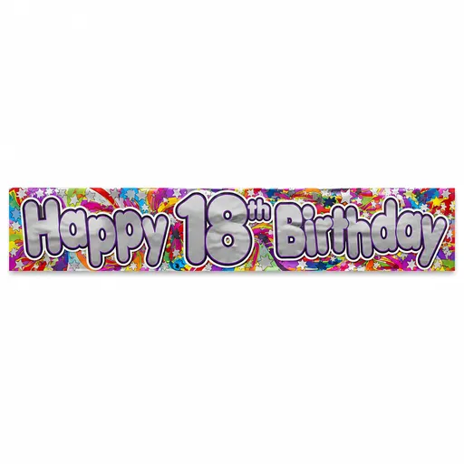 2.6m Happy 18th Birthday Party Banner