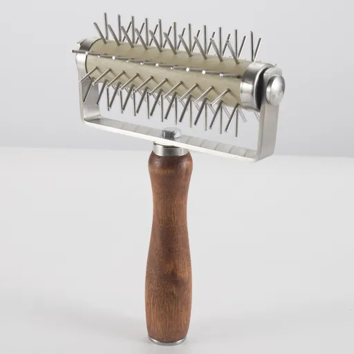 Stainless Steel Wheel Pizza Bread Needle Punchers Roller Pie Pastry Dough Pitter Wooden Handle EXCEPTIONAL QUALITY
