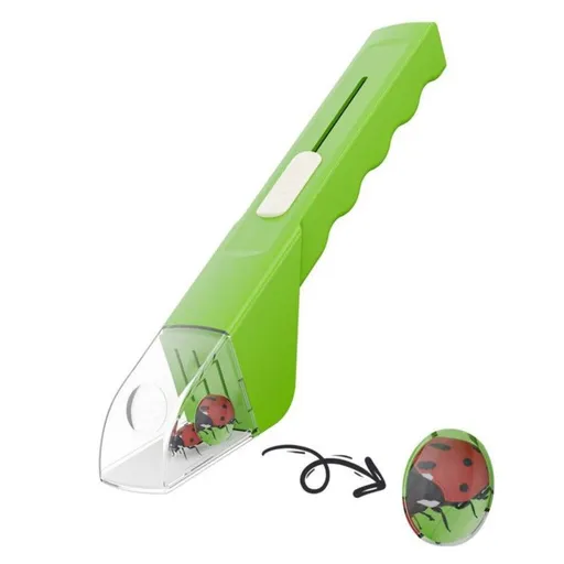 Handheld Insect Catcher with Magnifier, Bug Viewer, and Tweezers—Kids' Outdoor Bug-Catching Tool—Green