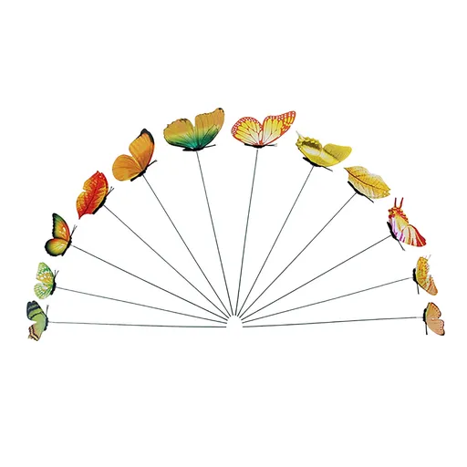 Decorate, Vase Decoration , 12Pcs Butterfly Stakes Outdoor Yard Planter Flower Pot Bed Garden Decor Yard Art Red Yellow