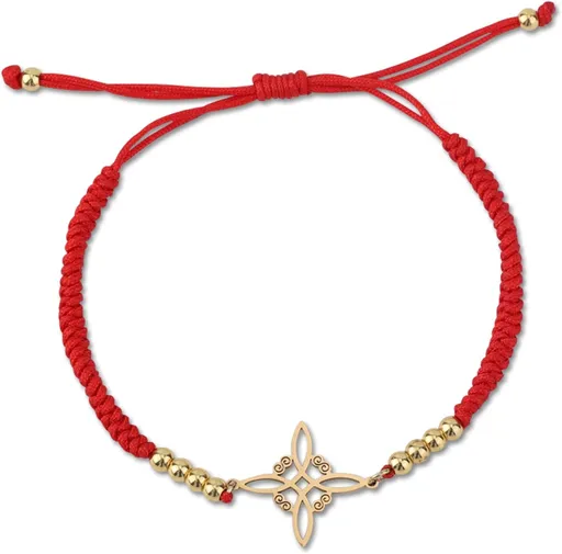 Witches Knot Bracelet, Adjustable Weave Wiccan Bracelet with Stainless Steel Magic Witchcraft Witch's Charm Knot Ideal Jewelry Gift For Woman & Man