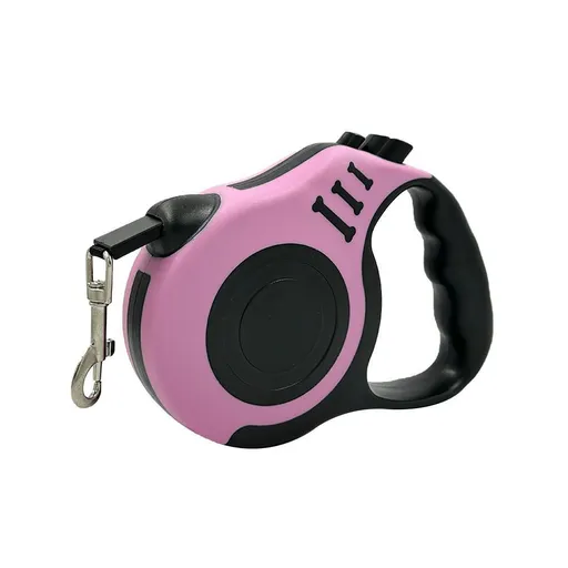 Pink 3m Premium Retractable Dog Leash | Halloween Soft Cute Gift | Upgraded Automatic Extendable Pet Leash Blister Card Pack for Female Dogs