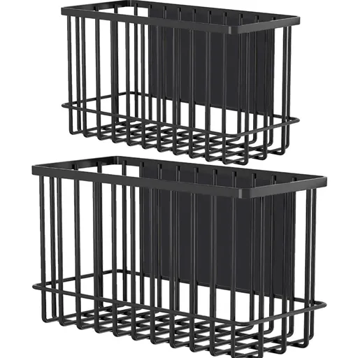 Magnetic Basket Fridge Lint Bin Dryer Ball Holder Laundry Room Organization Home Storage for Class Office School 2pcs
