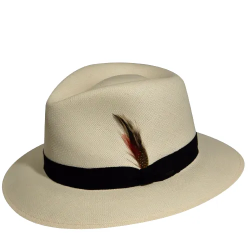 BAILEY Konrath Lite Straw Hat Summer Sun MADE IN USA Trilby Fedora 63125 - Natural