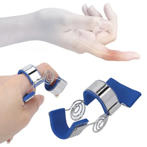 Finger Extension Splint, Finger Pressing Device Rehabilitation Straighten Training Trigger Finger Splint Easily Wear (L)