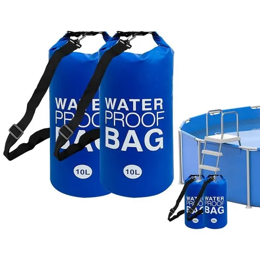 Pool Step Weights, 10Lx2PCS Pool Ladder Weights for Above Ground Pools, Waterproof Sand Bags for Pool Steps Blue