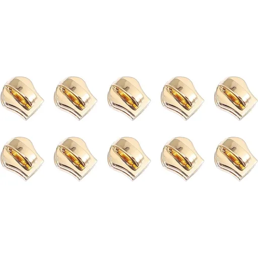 20PCS Zipper Repair Kit for Clothes - Metal Replacement Head Golden Practical Zipper Supplies for Garment and Bag Repairs