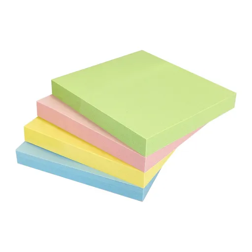 4 Pads Colours Removable Sticky Notes, 3x3 Inches Self-Stick Notes for Post, Office, School Supplies, 100 Sheets Per Pad (4)