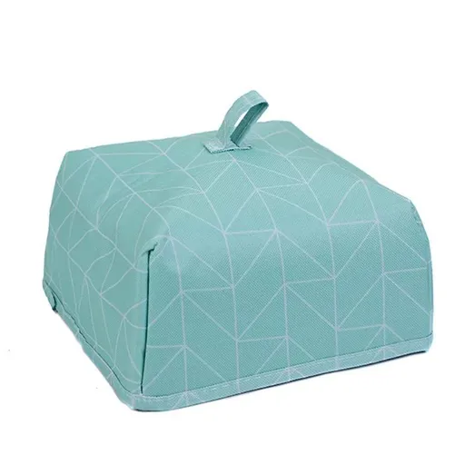 2 Pack Blue Plaid Foldable Thermal Insulated Food Cover (S 21 x 21 x 11cm) - Dustproof & Insect-Proof Kitchen Dish Protector