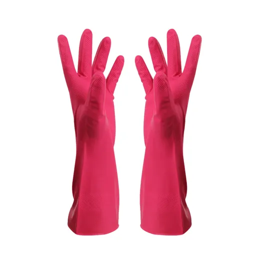+ 1 Pair of Gloves, End of Year Clearance: Work Aprons for Men for Shop Canvas, Gloves Gloves Washing Hand Rubber Long Cleaning Warm Gloves Kitchen Latex Hot Pink