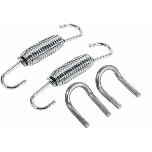 2 pcs Exhaust Pipe Spring,65Mm Length Exhaust Pipe Muffler Swivel Spring Stainless Steel ROtating Mounting Springs With