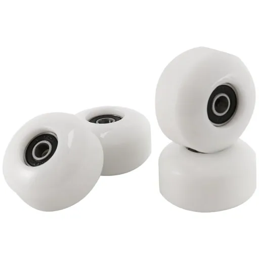 Skateboard Wheels 52mm 98A PU with Bearings Set of 4 White