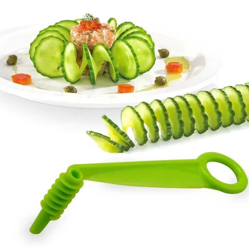 Cucumber Spiral Cutter PP Material 360 Degree Rotary Handle