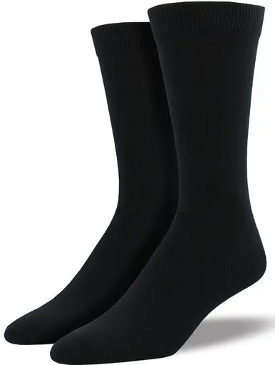 1 Pair Bamboo Derived Loose Top Socks Diabetic Style Comfort Circulation - Black