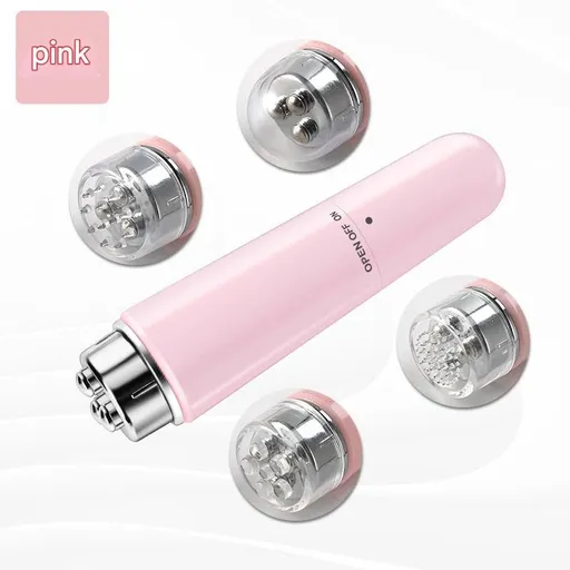Pink Electric Eye Massager Pen - Vibration Massage Wand for Eye Area, Face, and Neck - Battery Operated Skincare Tool（Batteries not included）, Compact Daily Use, Gift Ready