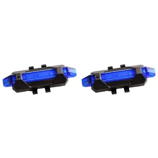 2PCS USB Rechargeable Bicycle Lights Set - Super Bright LED Bike Headlight & Taillight, Waterproof Night Riding Lights for Road/Mountain Cycling, Safety Front & Rear Bike Accessories