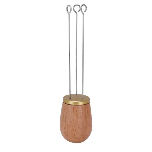 Needle Type Coffee Wooden Powder Dispenser Coffee Stirrer with Handle for Stiring CoffeeGolden