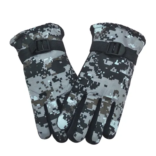 TAIAOJING Kids Winter Snow Ski Gloves Kids Winter Warm Windproof Cold Weather Outdoor Sports Gloves For Boys Girls Snow Gloves Ski Gloves One Size Grey