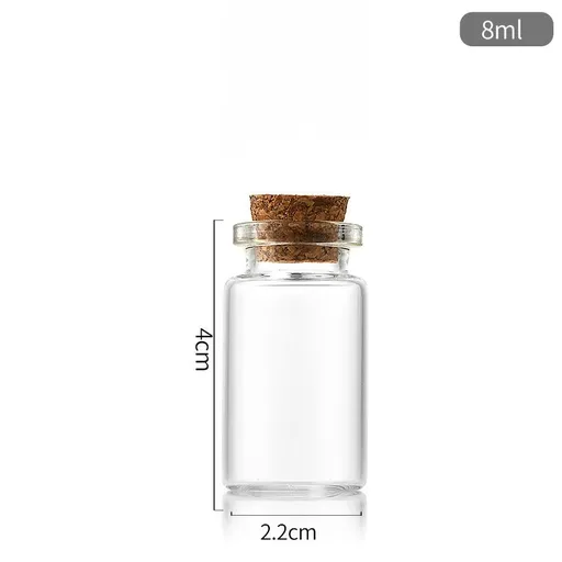 50pcs Perfume Bottle Vials Mini Jars Glass Glass Bottles Clear Glass Cork Jars Drifting Jars DIY Jars Containers