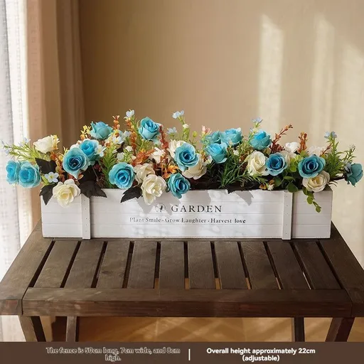 faux potted plant, sunflower, wooden box, home decor, Australia, living room decoration, tabletop decoration, no maintenance plant, realistic artificial flowers, gift for mum, farmhouse style, modern rustic decor - Multi - Size 20