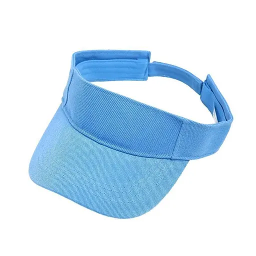 Women Adjustable UV Protection Sport Visor Cap Beach Sun Hat New Stylish Design - Blue