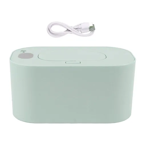 Wipe Warmer Wet Wipe Dispenser USB Powered Constant Temperature Large Capacity with Display Wipe Heater for Infants Green