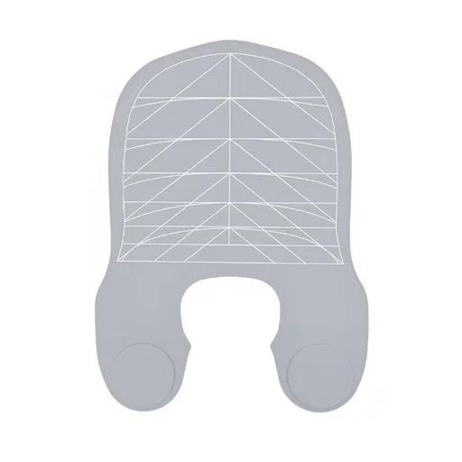 Gray Striped Silicone Hairdressing Cape - Extended Oversized Shoulder Pad for Hair Dyeing and Perming