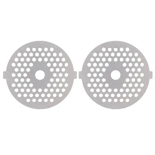 2Pcs Electric Mincer Blade Stainless Steel Grinding Plate Round Hole for 5#/B Type Grinder(3mm 56 Holes )