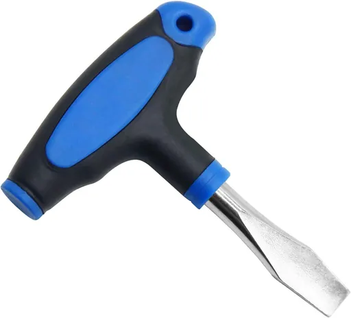 T-Handle Flathead Screwdriver, Compact Slotted Screwdriver Tool for Camera Tripods, Quick-Release Plates, Assembly and Small Repairs