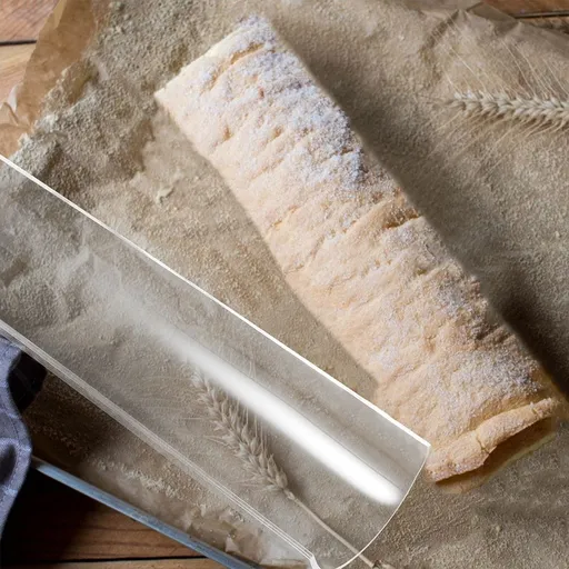 Set of 2 Transparent Acrylic U-Shaped Cake Roll Baking Molds for Dessert and Pastry Making
