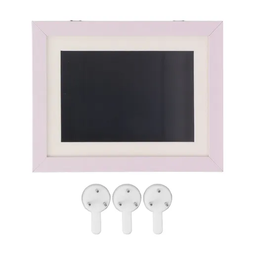 Kids Art Frame HDF Durable Magnetic Design Changeable Art Picture Frame with Storage Slot for Crafts Drawing Pink