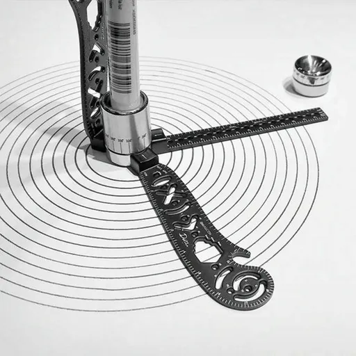 Multifunction Drawing Tool All in One Versatile Drawing Architect Scale Ruler Mini Compass Protractor Combo