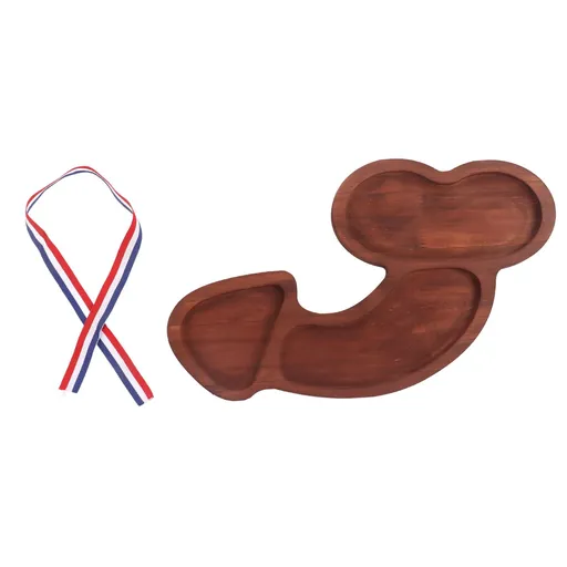 Aperitif Board C Type BPA Free Easy Cleaning Walnut Large Spaces Cheese Serving Platter for Picnic Plate