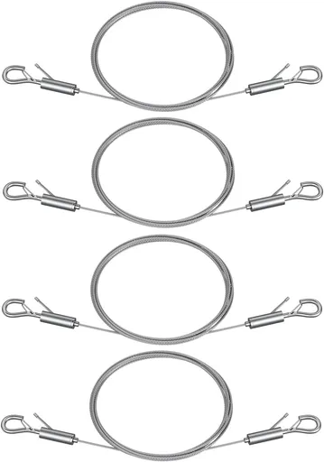 Adjustable Picture Hanging Wire, 6.6 Feet 1/16", Picture Hanging Kit for up to 100 lbs, Heavy Duty Stainless Steel Wire Rope for Mirror Curtain Photo Frame & Art, 4 Pack