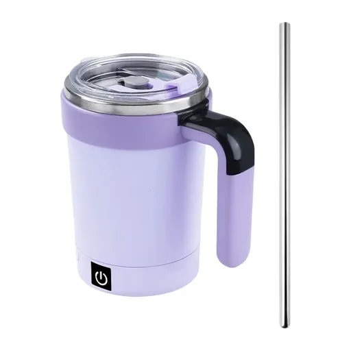 Automatic Stirring Coffee Mug 16oz, Electric Stirring Cup with Digital Temp Display - Rechargeable Self Mixing Smart Mug for Coffee, Milk, Tea, Insulated