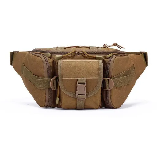 Utility Tactical Men Waist Bag Pack Pouch Military Hiking Camping Belt Bag Au - Khaki