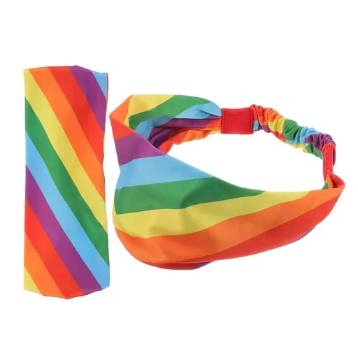 2-Pack Unisex Sports Bandana Hairbands, Multi-Color Fabric Headbands for Running, Workout, Outdoor Activities